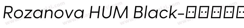 Rozanova HUM Black字体转换